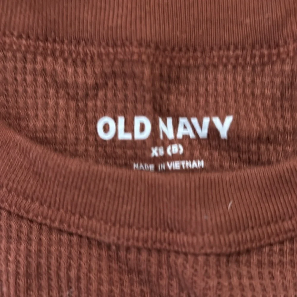 Old Navy Kids Rust Waffle Long Sleeve Shirt